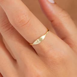 COOLTIME Dainty Engraved Name Stainless Steel Ring for Women Gold Color Personalized Minimalist Anniversary Couple Rings Gift