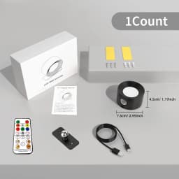 LED Wall Sconces light, 3 Brightness Levels 3 Color Modes Wall Lights, 2000mAh Battery Operated 360° Rotatable Touch Control