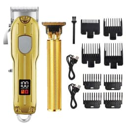 Professional Cordless Hair Clipper Set with Digital Display, T-Blade Trimmer & Hair Clipper & Guide Combs Hair Grooming for Men’s Barber Salon-Grade Haircutting at Home Gifts for Men
