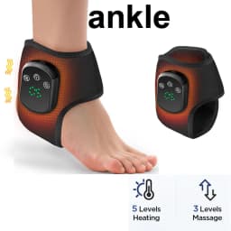 Heating Ankle Massage Belt Electric Hot Compress Vibration Massage Foot Ankle Guard Band Carpal Wrap Support Brace