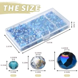 1000 Pcs/Box 4 6 8mm AB Faceted Crystal Rondelle Glass Round Loose Spacer Beads Crafts for DIY Making Jewelry Bracelet Necklace