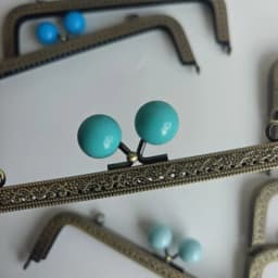 10pcs 20.5cm Big Candy Bead Metal Purse Frame Square Embossed Antique Bronze Lace Coin Purse Frame Kiss Clasp Accessory
