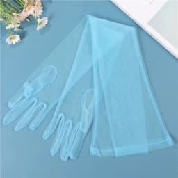 Women's Sexy Transparent Gloves Mesh Tulle Extra Long Gloves Opera Costume Party Dance Wedding Bride Dress Photography Props