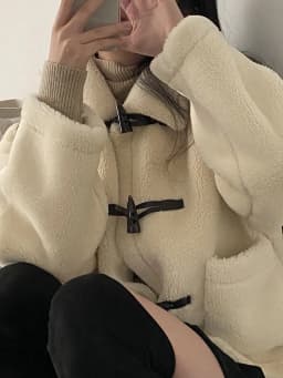 Short Women's Jacket Lamb Velvet Fur Leather Integrated Loose Cotton Coat Trendy Commute Style Button Closure Color