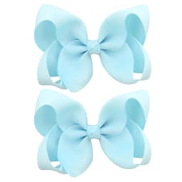 2PCS/Lot 4Inches Solid Colors Hair Bows With Hair Clips For Girls Gift Boutique Ribbon Bows DIY Hair Decor Kids Hair Accessories