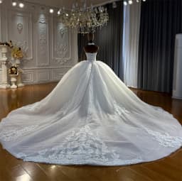 Customized Off White Lace No Silver Wedding Dress Straps Amanda Novias Official