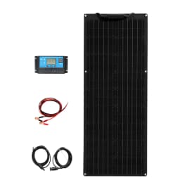 Solar Panel Complete Kit, 50W 100W 12V/24V Monocrystalline PV Battery Charger for Car Boat House Balcony RV Camper Off Grid