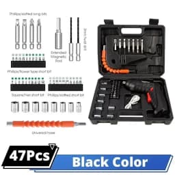 Portable Electric Screwdriver Cordless 2 in 1 Rotated 90 Degrees Rechargeable Screwdriver with LED for Home Office DIY Tools