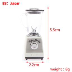 :12 Dollhouse Miniature Juice Machine Cup Set Coffee Machine Mixer Machine Model Kitchen Doll Electrical Appliance Model Toys