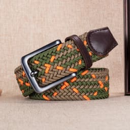 New Men Belt High Quality Patchwork Color Canvas Men‘s Belts Unperforated Alloy Pin Buckle Men Nylon Belts Sport Jeans Bels