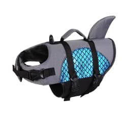 Dog Life Jacket Shark Pets Life Vest Adjustable Ripstop Dogs Swimming Safety Vest With Superior Buoyancy Rescue Handle For Dogs