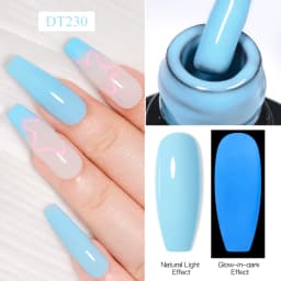 MEET ACROSS 7ml Orange Red Pink Gel Nail Polish Laser Sparkling Soak Off Semi Permanent Nail Art UV Gel Varnishes Spring Summer