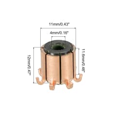 11 Sizes Electric Motor Commutator 7/8/10/12 Gear Teeth 4-10mm ID 11-23mm OD Copper Motor Accessory for Power Tools DC Motors