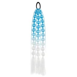 Synthetic 1Pcs Ponytail Extension Corlorful Bubble Braid Long Lantern Braided Ponytail with Hair Tie Straight Hairpieces
