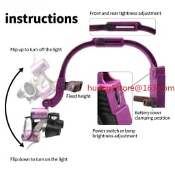 Color 2.5X Light Emitting Diode Headlights Binocular magnifying glass 5w Headlights Laboratory Equipment