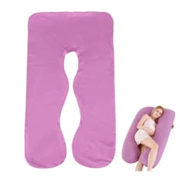 Cotton Pregnant Maternity U-type Body Pillow Case 140/150CM with Removable Washable Cover Sleeping Support for Leg Pillow Cover