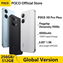 【World Premiere】Global Version POCO X8 Pro Max 8500mAh 6.83'' 1.5K 120Hz Ultra-Bright AMOLED DisplaySmartphone Dimensity 9500s