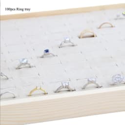 Unique-Beige Velvet Necklace Ring Earring Holder Newly Wooden Jewelry Tray Series Jewelry Disply Jewellery Organizer Box