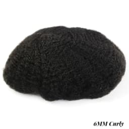 ISKIN Men Toupee Human Hair Curly Thin Skin PU Men's Capillary Prosthesis With Knots Indian Remy Hair System Unit Natural Wigs