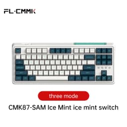 FL·ESPORTS CMK87-SAM Three-Mode Keyboard Full-Key Hot Swap 87-Key 2.4G Wireless Bluetooth Wired Mechanical Keyboard PBT Keycap