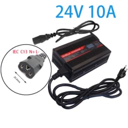 24V 10A Charger Smart Aluminum Case Is Suitable For 2S 24V LCD Dispay Lead Acid Battery OLED Display Fast Charger OHRIJA
