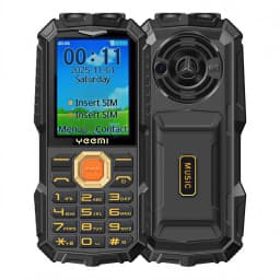 YEEMI Q5 4G Button Phone 2.4inches Dual SIM Card HD Call Camera FM LED Flashlight LTE Type-C Triple-proof Outdoor Mobile Phone