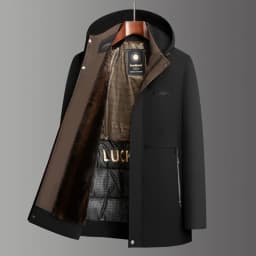 Winter Men's Hooded Casual Padding Thick Warm Jacket Men Business Casual Puffer Jackets Cold Coats Parkas Streetwear