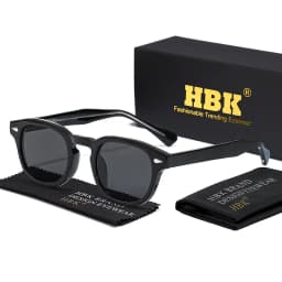HBK Retro Round Men Sunglasses Punk Propionic Acid Pin Temple Luxury Sun Glasses Women Sports Leisure Party Eyewear UV400
