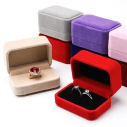High-grade Double Slot Ring Box Jewelry Box for Wedding Proposal Engagement Ring Gift Storage Velvet Jewelry Organizer Box
