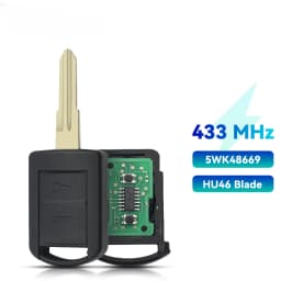 KEYYOU 2BTN Remote 433 Mhz ASK Car Key For Opel Vauxhall Corsa c Meriva astra h j g d Combo HUU100/43/46 YM28 Blade NO CHIP