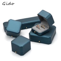 Grey Jewelry Gift Box Ring Earring Necklace Pendant Packaging Set Wedding Engagement Ring Case Bracelet Storage Box