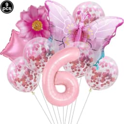 1set Pink Butterfly Balloons 32inch Number Balloon Set Happy Birthday Butterfly Foil Balloon Baby Shower Birthday Party Decors