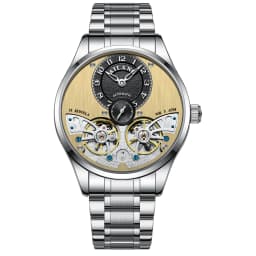 Flying Tourbillon Full Skeleton Design Sapphire Glass & Fine Steel Strap - Waterproof, Luminous Business Watch Customize Logo