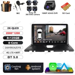 Android 15 Car Radio For Peugeot Expert 2 For Citroen Jumpy For Fiat Scudo For Toyota Proace 2007-2017 IPS 360 Camera RDS QLED