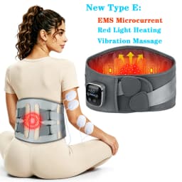 Inflatable Red Light Heating Waist Massager,Electric Lumbar  Protect Brace,Vibration Massage Belt,Back Airbag Support Relax Care