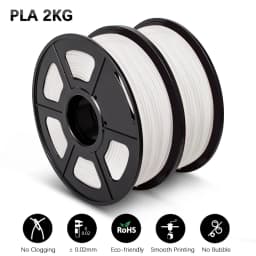 SUNLU 2KG 3D PLA/PETG/PLA PLUS/Clear Filament 1.75mm 2Roll 1KG 3D Printer Neatly Wound Filament for 3D Printer & 3D Pen