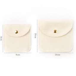 Snap Button Jewellery Pouch Fillet Velvet Bag Envelope Jewelry Bag Necklace Bracelet Storage Bag Gift Bags