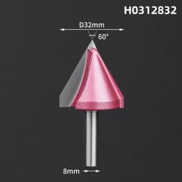 HUHAO 6mm Shank V Shape Wood Router Bit 60 90 120 150 Degrees 3D Engraving Bit Carbide End Mill for Wood MDF Cutting Slotting