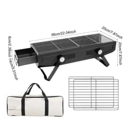 Folding Camping BBQ Grill Charcoal Barbecue Grills Portable Wood Stove Picnic Wood Burning Charcoal Grill Burner For Camping