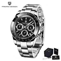 Original New PAGANI DESIGN PD-1664 / PD-1644 Japan VK63 Movt Quartz Wristwatches Sapphire Waterproof Chronograph Reloj Hombre
