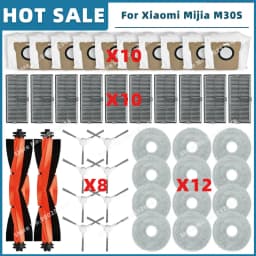 Compatible For Xiaomi Mijia M30S D103CN Replacement Parts Accessories Consumables Main Side Brush Hepa Filter Mop Cloth Dust Bag