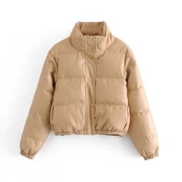 Winter Women's Jacket Thick Warm Short Parka Black Pu Leather Coats Woman Parkas Elegant Zipper Cotton Jackets Coat Female New