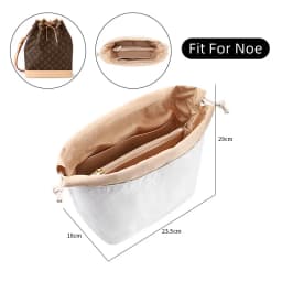 CRAZYSMITH Bag Organizer For LV Nano Noe Handbag Dupont Paper Inner Bag Insert Storage Bags Drawstring Liner Bag Support Shaper