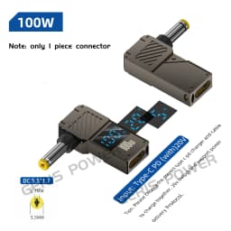 100W Type C Fast Charging Adapter Connector Dc Plug USB C to Universal Laptop Charger Converter for Lenovo Hp Dell Asus Acer