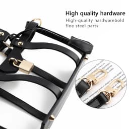 Hollow Tote Messenger Bag Set Leather Encasement Conversion Crossbody Adjustable Shoulder Strap for Women Handbag Accessories