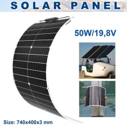 XINPUGUANG 12V 50W Flexible Solar Panel 19.8V 100W Photovoltaic Solar Panels Battery Charger for Car Boat Home Camper Balcony