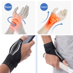 1PCS 2-in-1 Ultra-Thin Thumb & Wrist Brace - Adjustable Compression for Carpal Tunnel, Trigger Thumb, Tendonitis & Ulnar Support