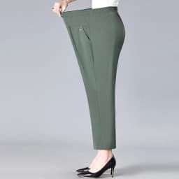 Middle Aged Women's Pants 2026 New Summer Thin High Waiste Elastic Loose Straight Pants Female Casual Trousers 5XL 6XL 7XL 8XL
