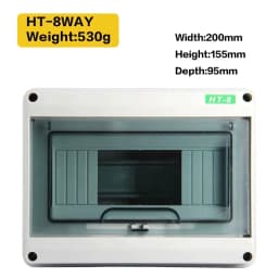 HT-5/8/12/15/18/24 Plastic Distribution Box Waterproof MCB Box Panel Installation Distribution Box Waterproof Junction Box