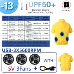 Summer 3 Fans 4 Fans Air Conditioning Cooling Vest Men Women Outdoor Jacket Sun Protection Windbreaker Travel Fishing Sports